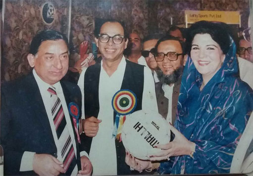Fedral Ministers of Pakistan Appreciating our Soccer ball and nominating our Soccer ball for best Quality and Brand of the year Award in 1983